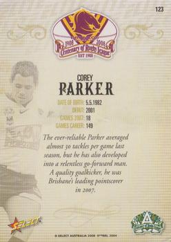 2008 NRL Centenary #123 Corey Parker Back
